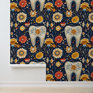 Bauhaus Flowered Tooth Dental Clinic Wall Decor