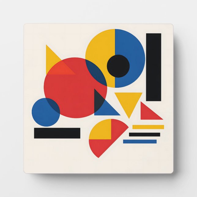 Bauhaus Geometric Abstract Composition Plaque (Front)