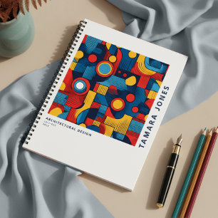 Bauhaus Geometric Abstract Pattern#4 ID1068 Notebook