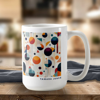 Bauhaus Geometric Abstract Pattern#5 ID1068 Coffee Mug