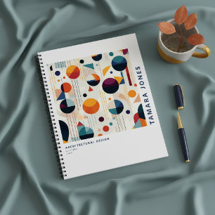 Bauhaus Geometric Abstract Pattern#5 ID1068 Notebook