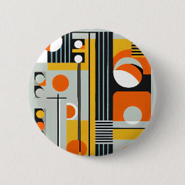 Bauhaus Geometric Design 01 Perfect For 6 Cm Round Badge