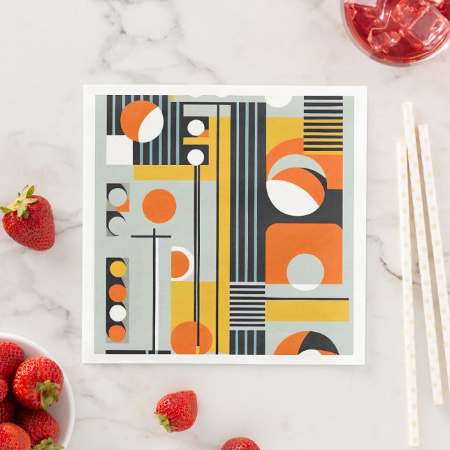 Bauhaus Geometric Design 01 Perfect For Napkin (Insitu)