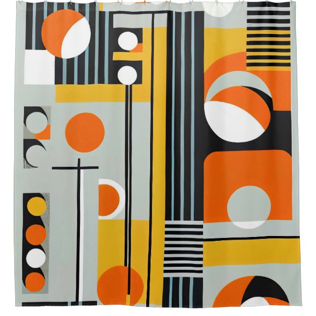 Bauhaus Geometric Design 01 Perfect For Shower Curtain (Front)