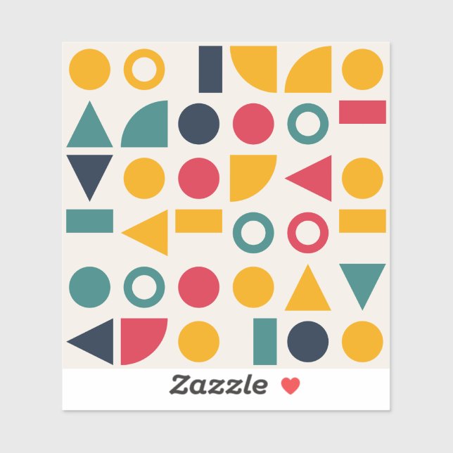 Bauhaus Geometric Shapes Seamless Pattern (Sheet)