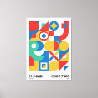 Bauhaus Geometric Wall Art Bold Colours