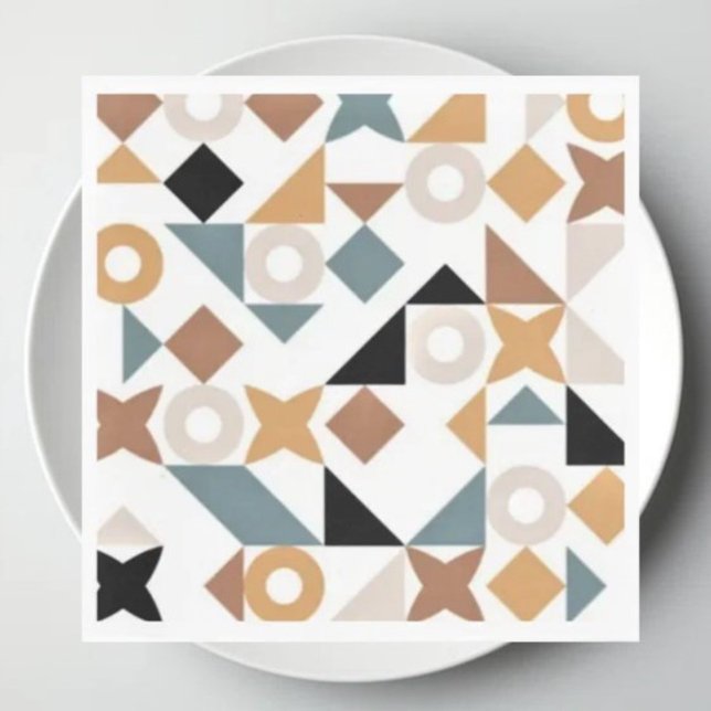 Bauhaus Geometric XOXO Paper Napkins (Creator Uploaded)