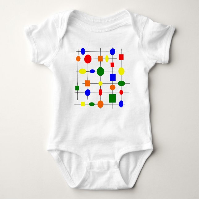 Bauhaus Grid  Baby Bodysuit (Front)