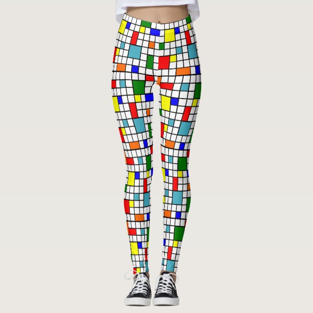 Bauhaus Grid  Leggings (Front)