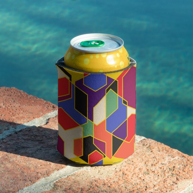 Bauhaus Hexagons  Can Cooler (In Situ Pool)