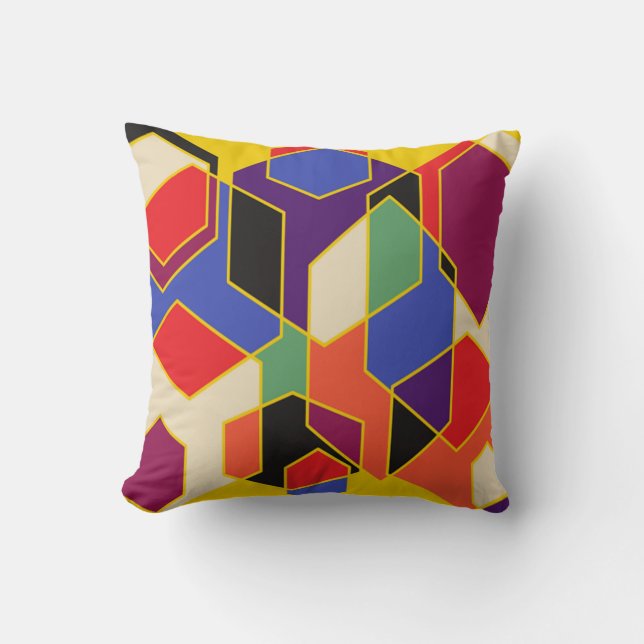 Bauhaus Hexagons Cushion (Front)