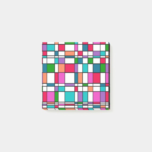 Bauhaus in Flower Power Colours Post-it Notes (Front)