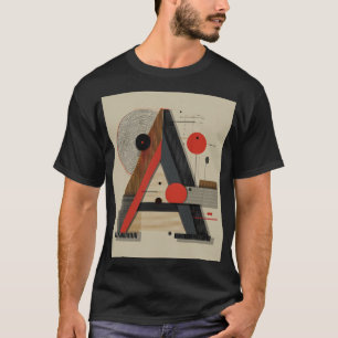 Bauhaus-Inspired Geometric Monogram T-Shirt