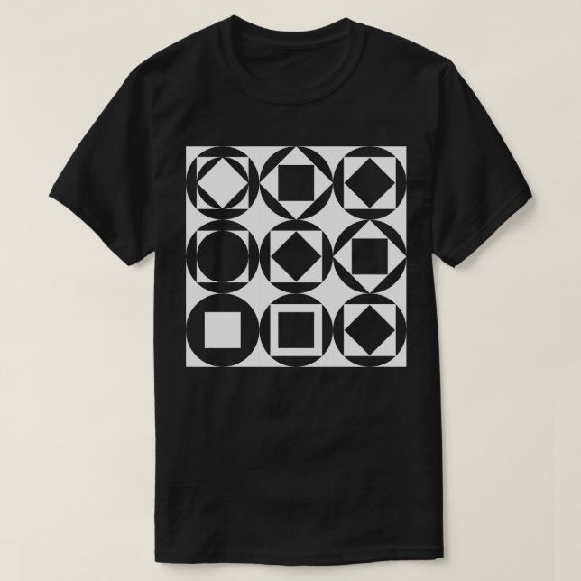 Bauhaus Lines Squares T-Shirt (Design Front)