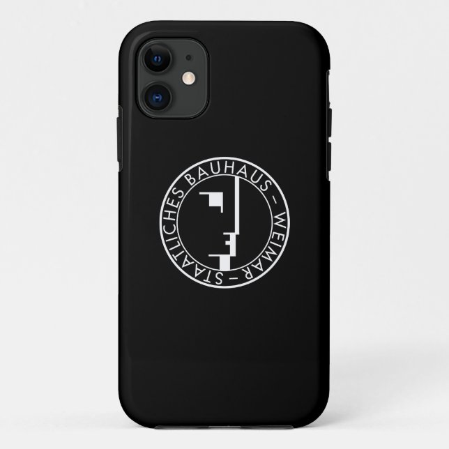Bauhaus logo collection black case iphone (Back)