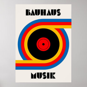 bauhaus, modernist, minimal, geometric, abstract, poster