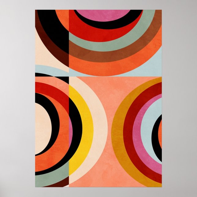 bauhaus, modernist, minimal, geometric, abstract,  poster (Front)