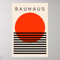 Bauhaus Orange Red Sun