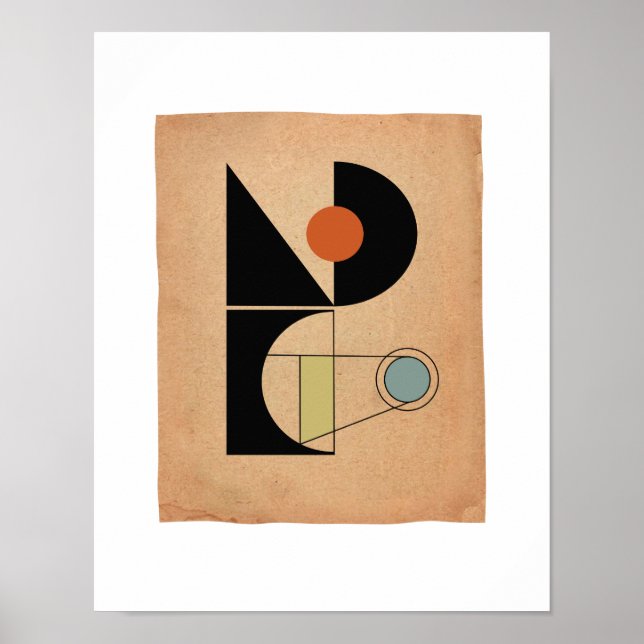 Bauhaus original Abstract #4 Poster (Front)