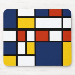 bauhaus pattern abstract geometric art painting mo mouse pad