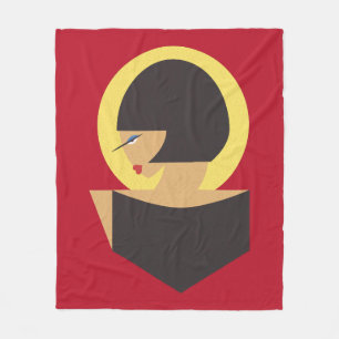 Bauhaus portrait fleece blanket