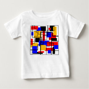 Bauhaus Rectangles and Lines - White Baby T-Shirt