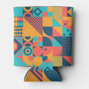 Bauhaus Retro: 70s Geometric Musical Can Cooler