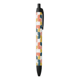 Bauhaus Retro Geometric Pattern Black Ink Pen