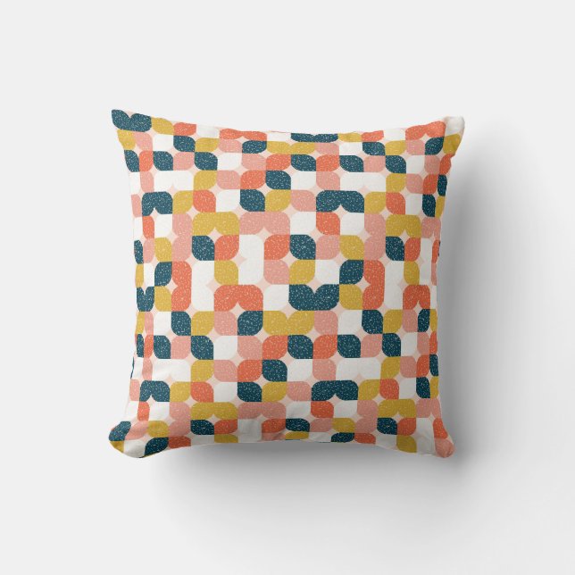 Bauhaus Retro Geometric Pattern Cushion (Front)