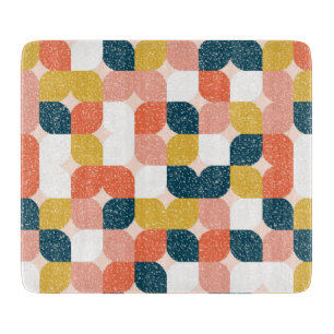 Bauhaus Retro Geometric Pattern Cutting Board