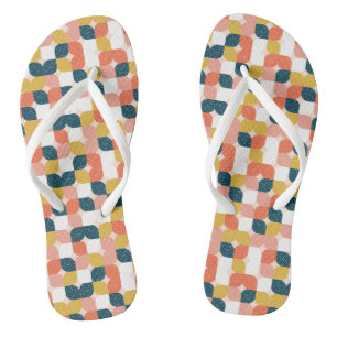 Bauhaus Retro Geometric Pattern Jandals