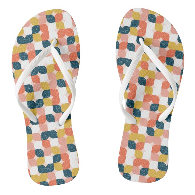 Bauhaus Retro Geometric Pattern Jandals (Footbed)