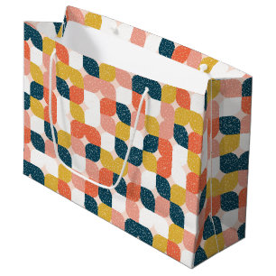 Bauhaus Retro Geometric Pattern Large Gift Bag