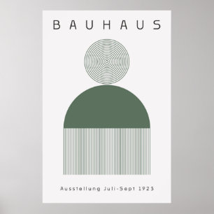 Bauhaus Sage Green Poster