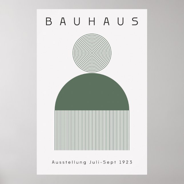 Bauhaus Sage Green Poster (Front)