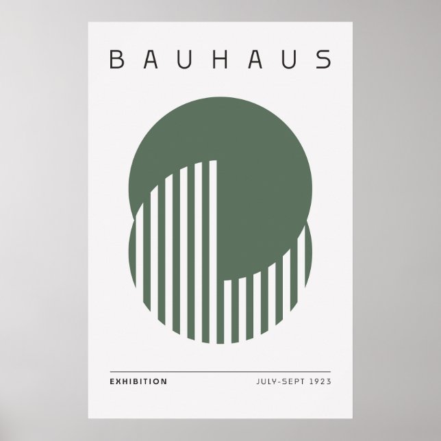 Bauhaus Sage Green Poster (Front)