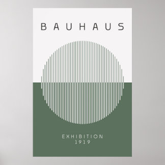 Bauhaus Sage Green Poster