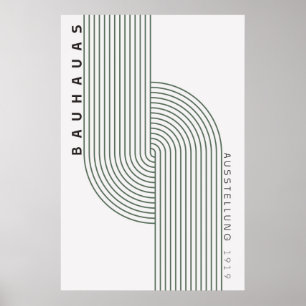 Bauhaus Sage Green Poster