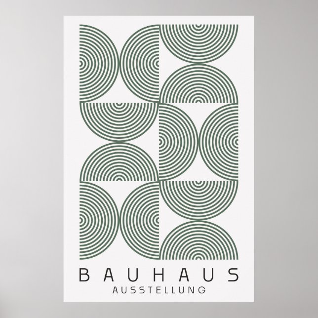 Bauhaus Sage Green Poster (Front)