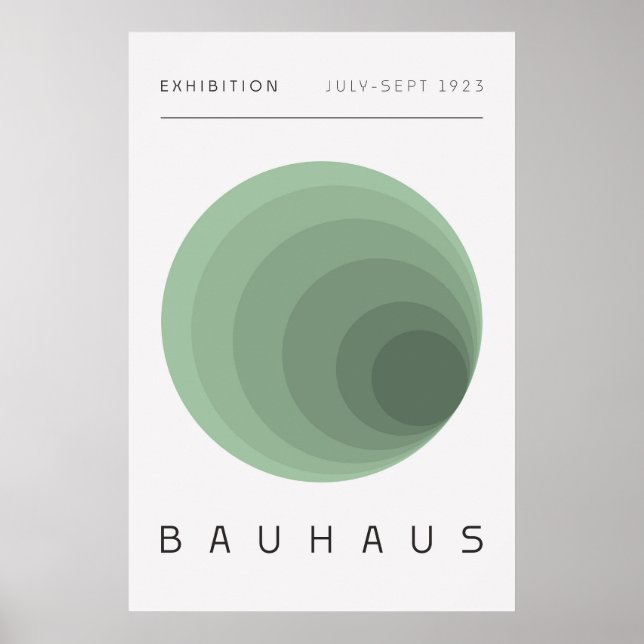 Bauhaus Sage Green Poster (Front)