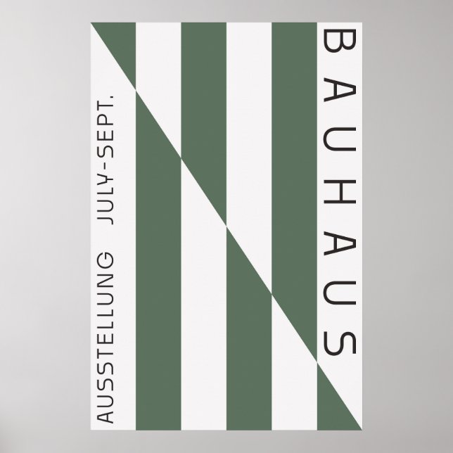 Bauhaus Sage Green Poster (Front)
