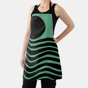 Bauhaus Seafoam Green Abstract Apron