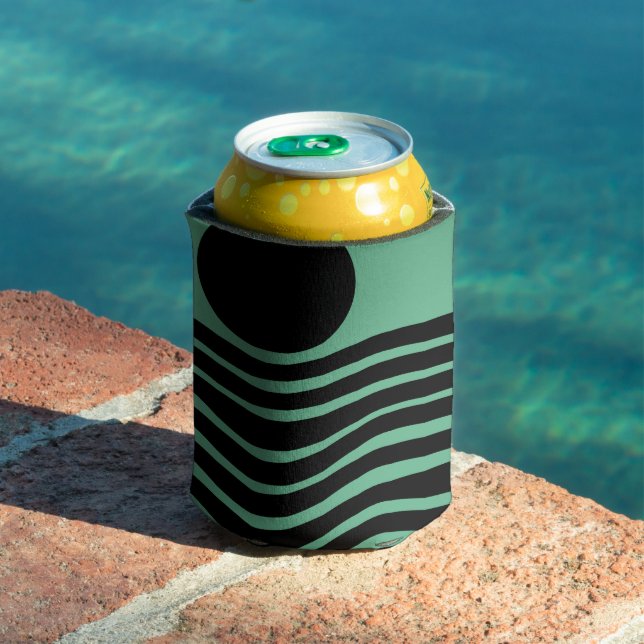Bauhaus Seafoam Green Abstract Can Cooler (In Situ Pool)