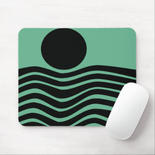 Bauhaus Seafoam Green Abstract Mouse Pad