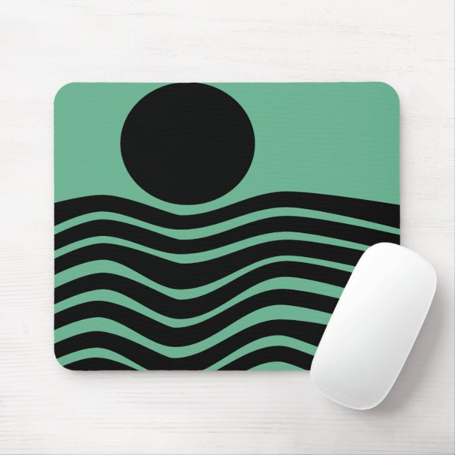 Bauhaus Seafoam Green Abstract Mouse Pad (With Mouse)