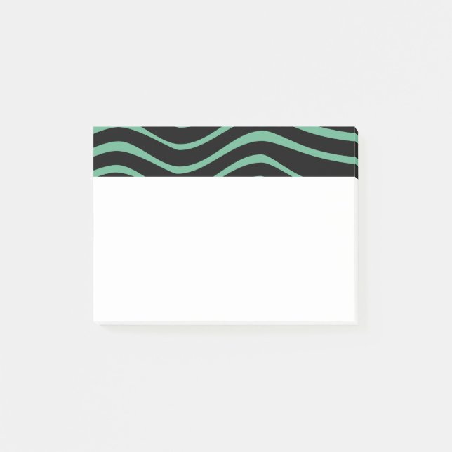 Bauhaus Seafoam Green Abstract Post-it Notes (Front)