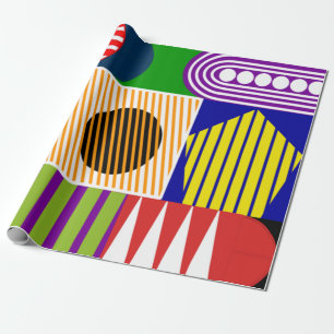 Bauhaus Shape Collage  Wrapping Paper
