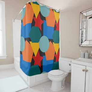 Bauhaus Shapes Shower Curtain