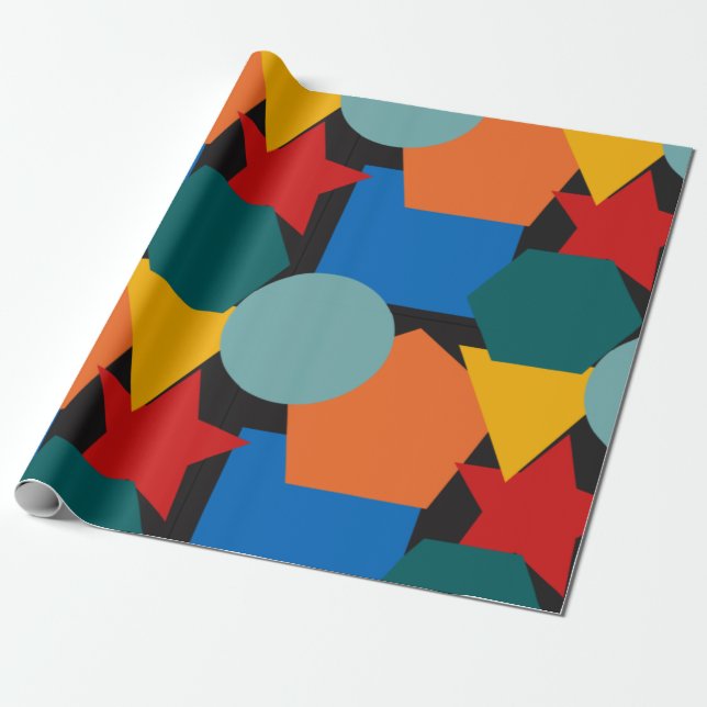 Bauhaus Shapes  Wrapping Paper (Unrolled)