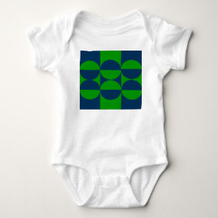 Bauhaus Squares and Circles Baby Bodysuit